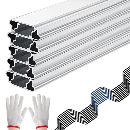 Beeplove greenhouse spring wire and lock channel setup for 6.6 ft span