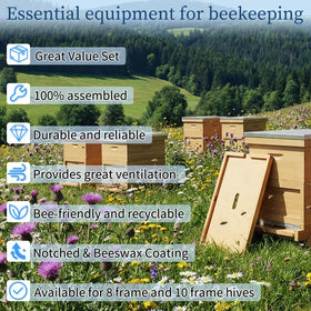 BeeQuestify 3pc beehive inner cover package for multiple hives.