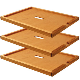 BeeQuestify 3pc beehive inner cover with side notch improves hive ventilation.