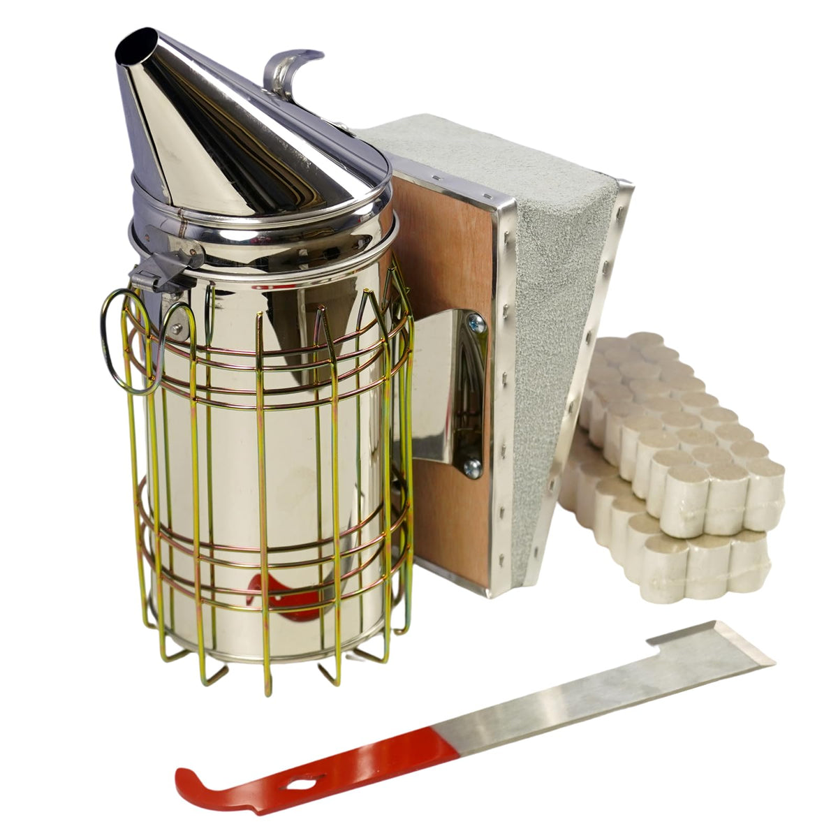 BeeQuestify Bee Smoker Kit assembled for safe, efficient beekeeping sessions.