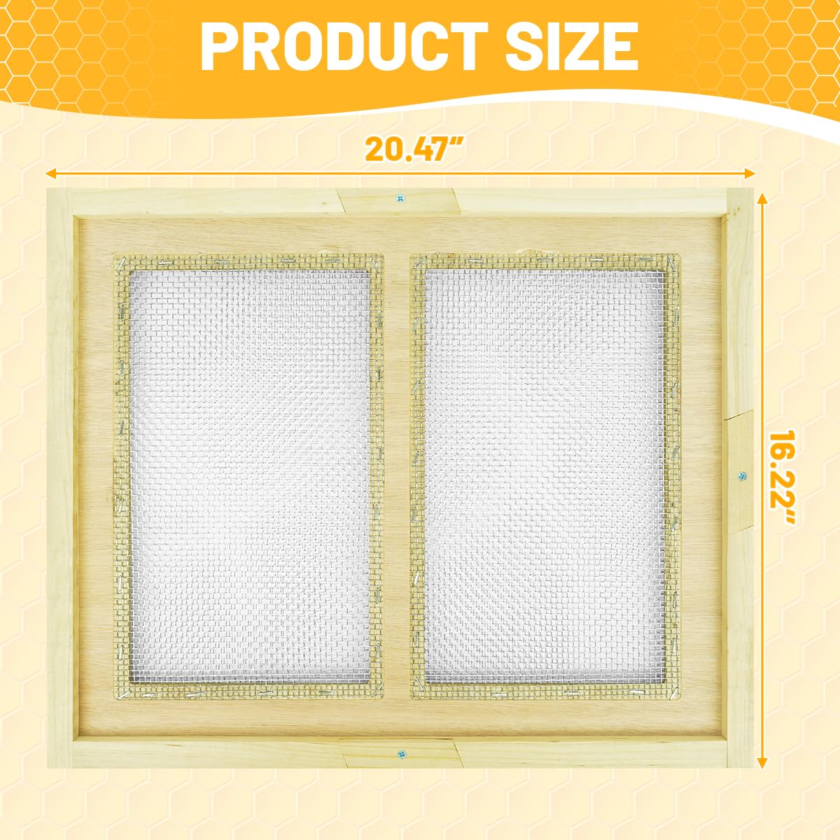 BeeQuestify Beehive Double Screen Board top and bottom entrances shown for swarming management.