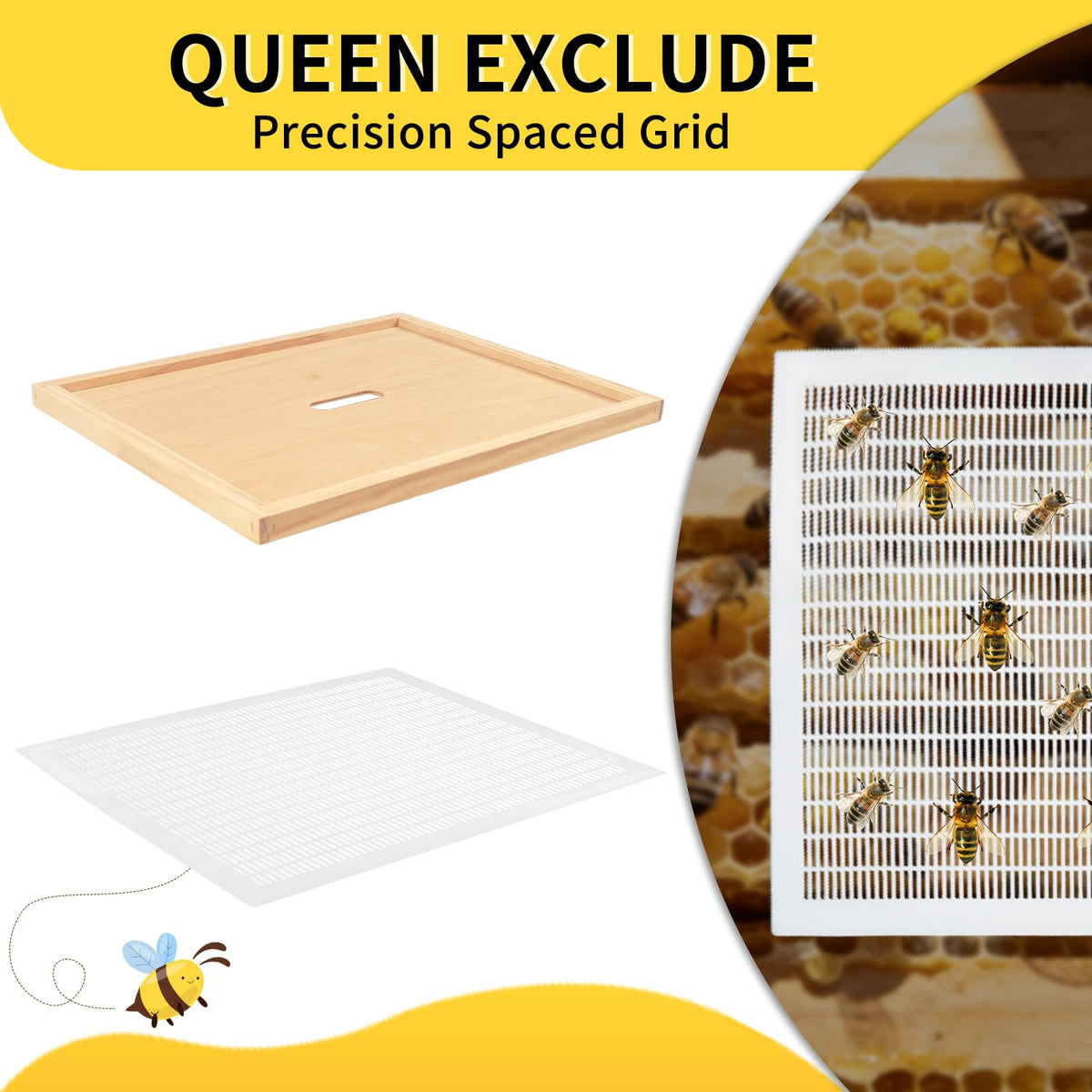 BeeQuestify oval bee escape aids efficient bee movement during management