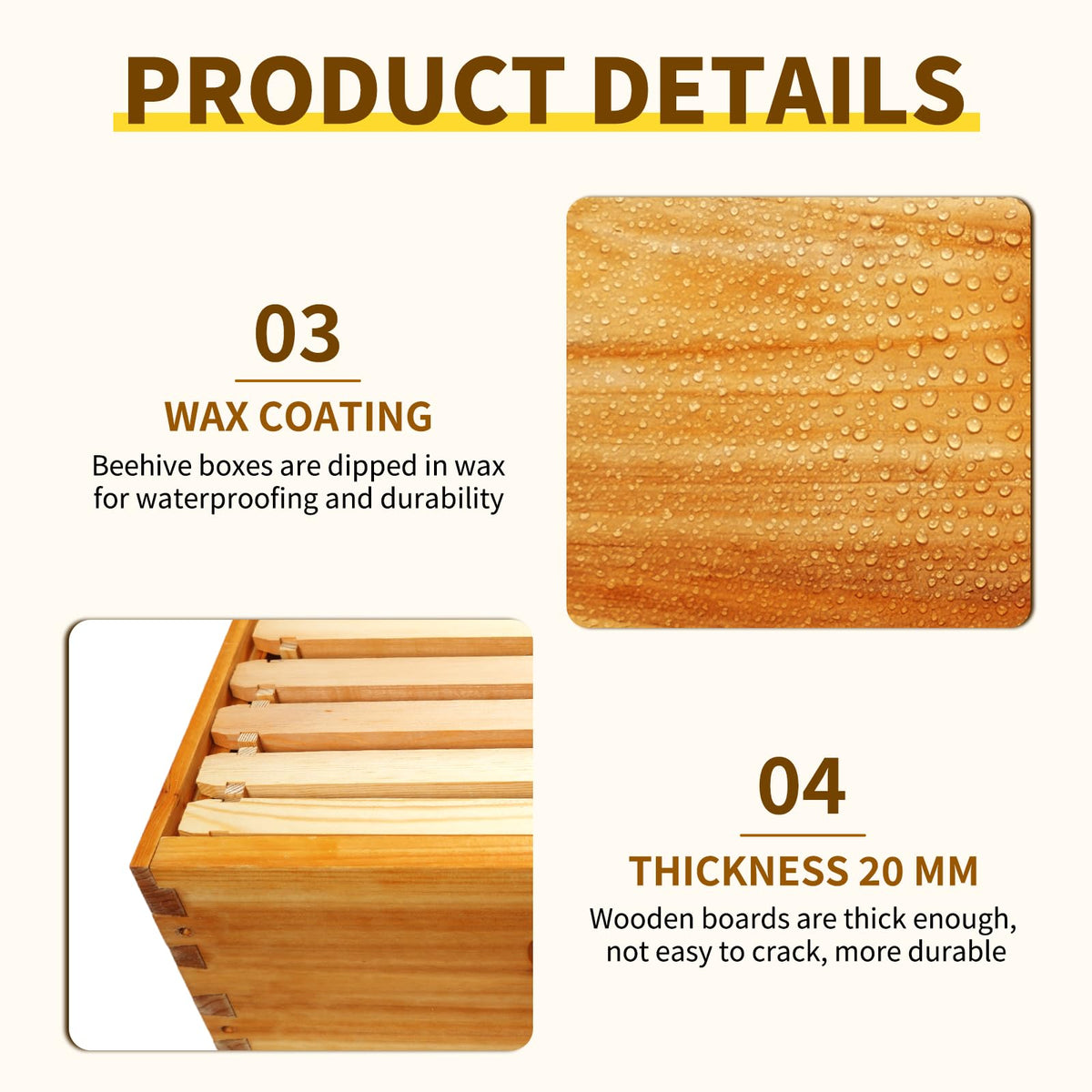 BeeQuestify beeswax coated foundation delivering durability and water resistance.