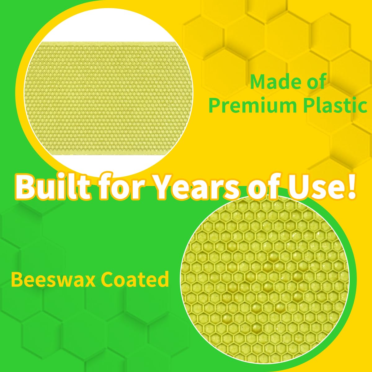 Beeswax coating promotes quicker colony acceptance in the hive.