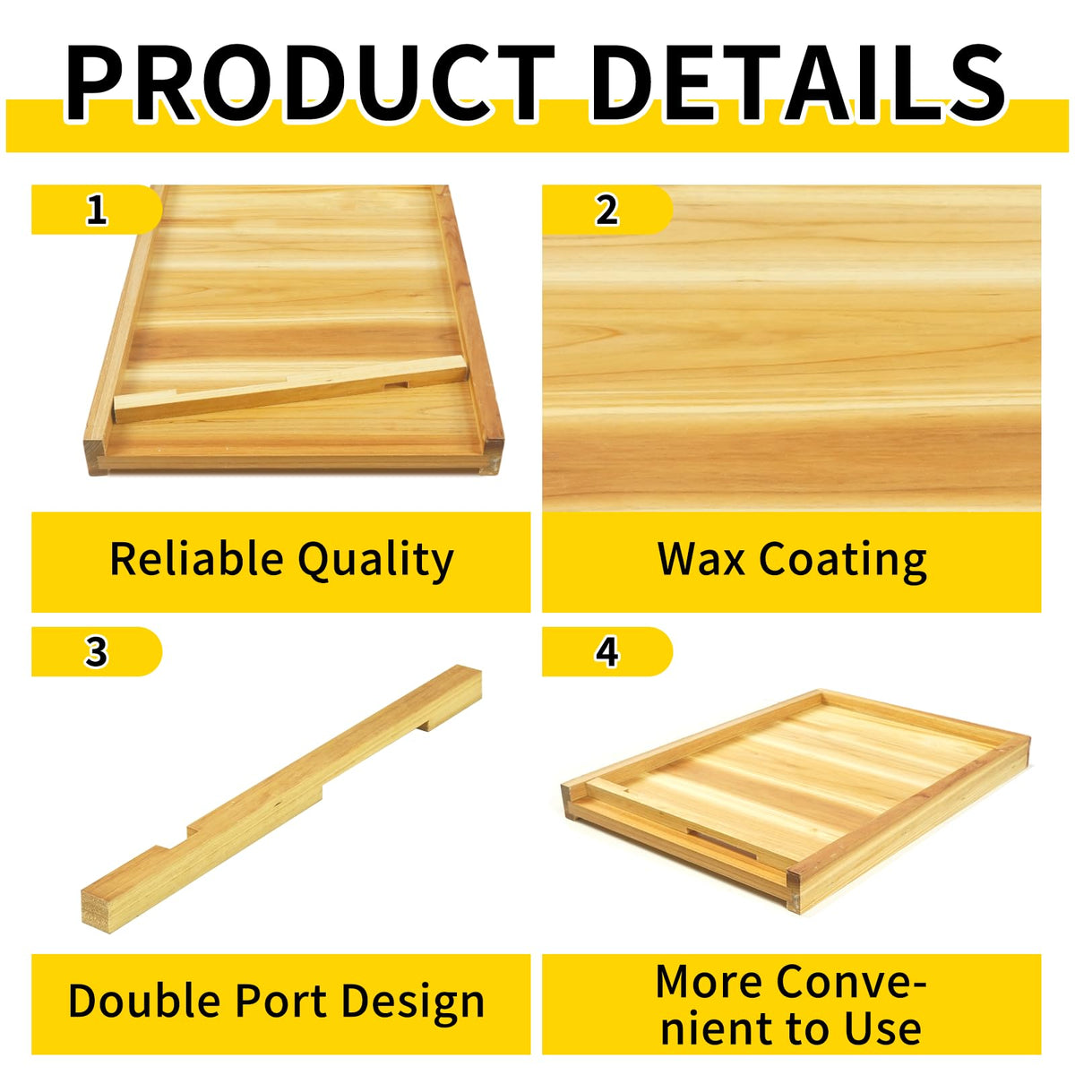 BeeQuestify solid pine bottom board showcases premium construction.