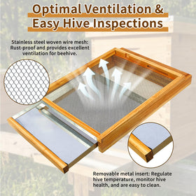 BeeQuestify ventilation-screened bottom board supports healthy hive climate