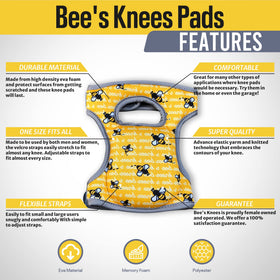 Bee's Knees Knee Pads with longer adjustable straps for a secure fit
