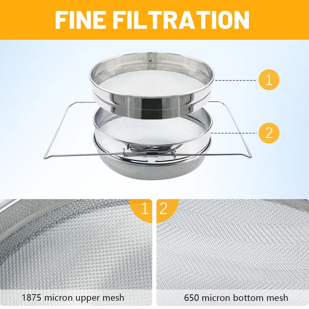 BeeTech lower 650 micron mesh refines texture for a smooth finish.