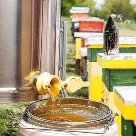 BeeTech multi-function strainer for honey, tea, coffee, and more.