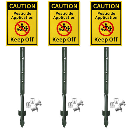 Beeveer caution sign 10x7 inch for lawns, clear visibility and quick warning.
