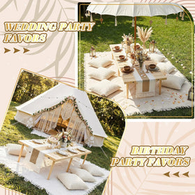 Beeveer cream table runner design blends cotton, linen and polyester for durability.