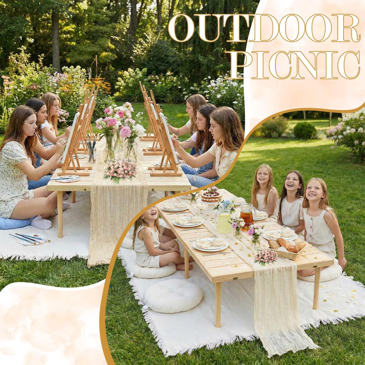 Beeveer beige cushions 40x40 cm add soft seating on grass