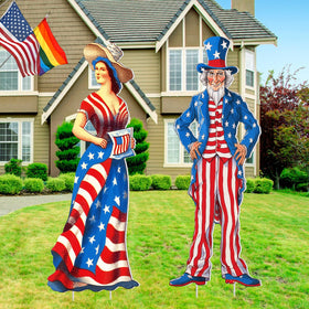 Beeveer Independence Day yard sign with stake for durable outdoor display