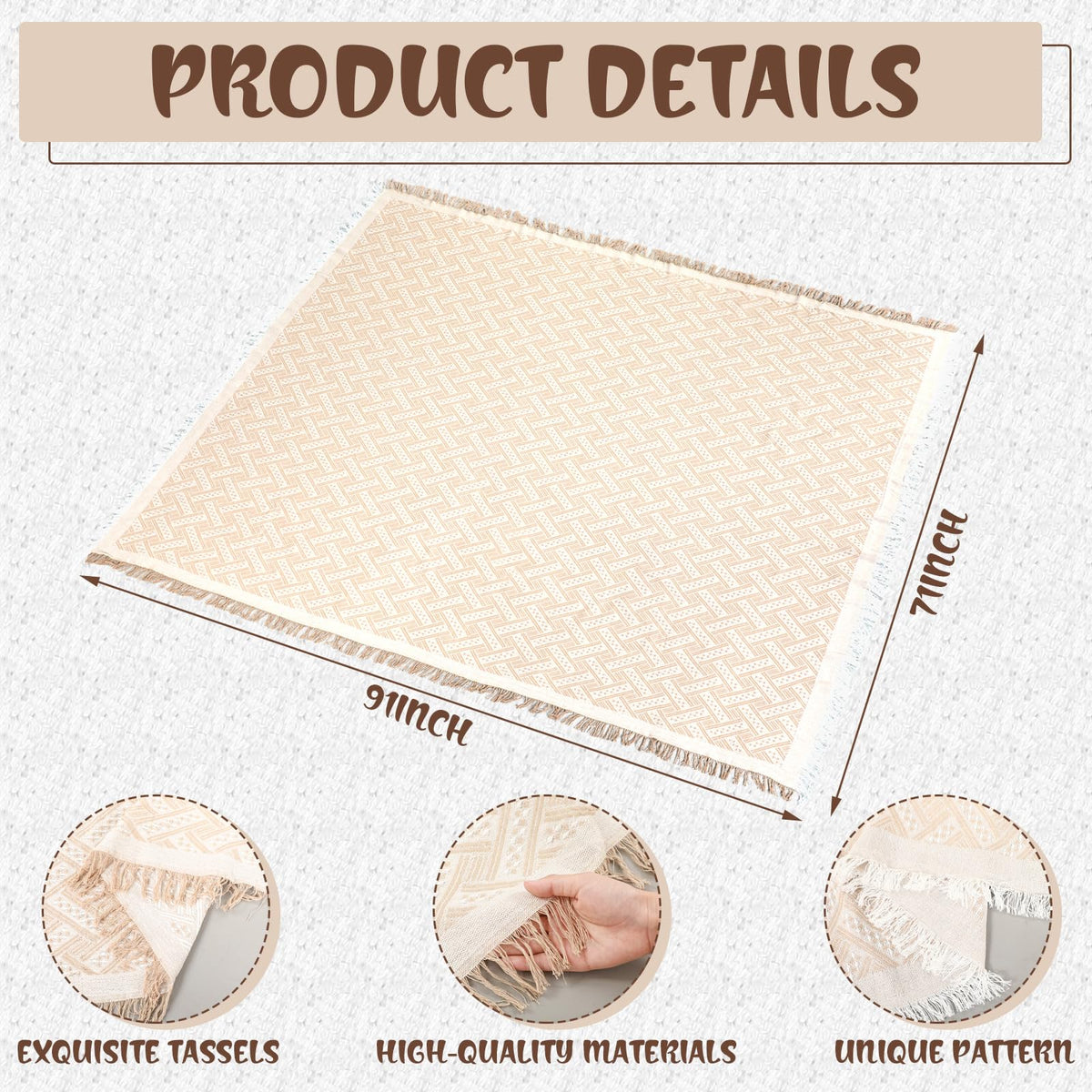 Beeveer natural color palette complements boho home decor and settings.