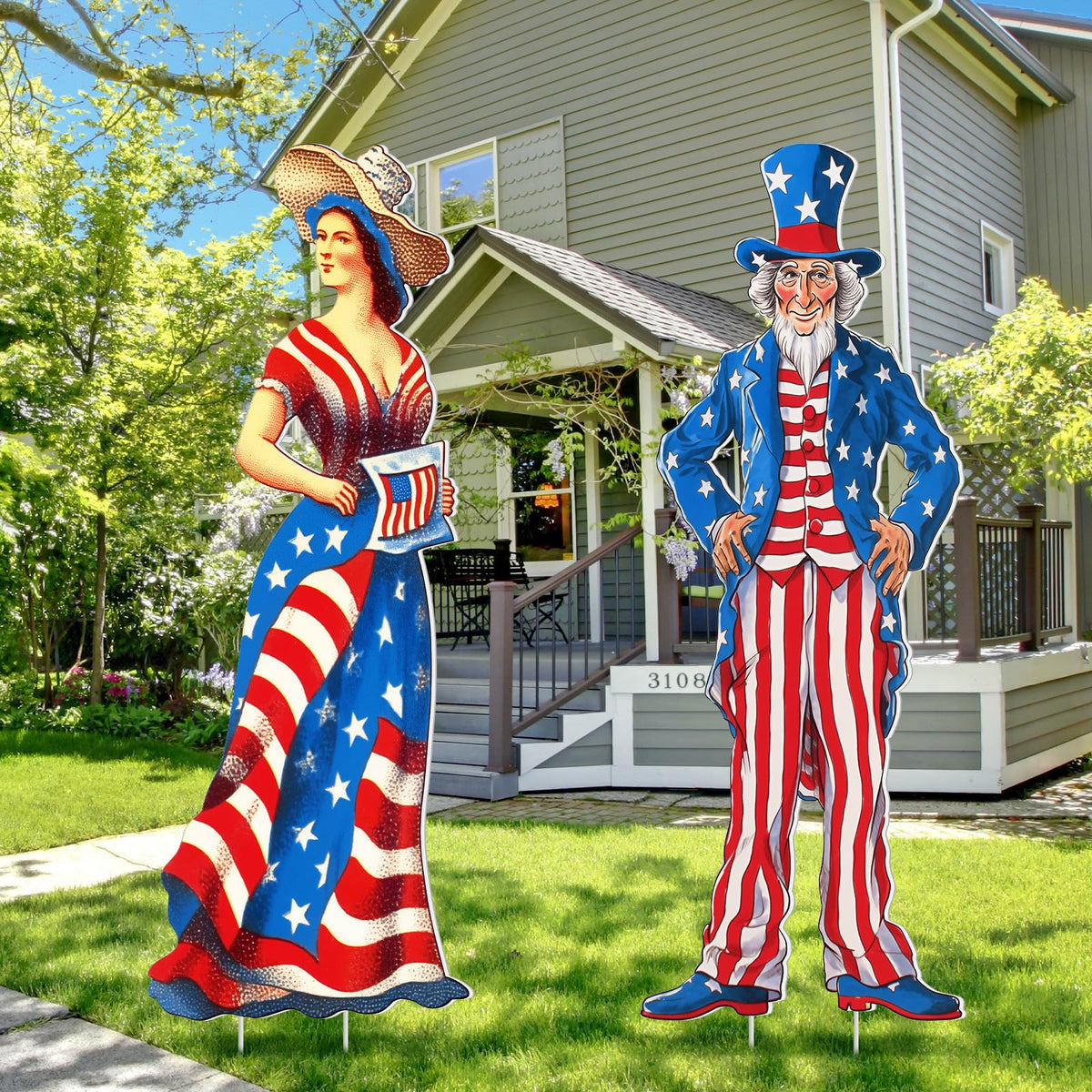 Beeveer outdoor Independence Day sign kit ideal for home and garden
