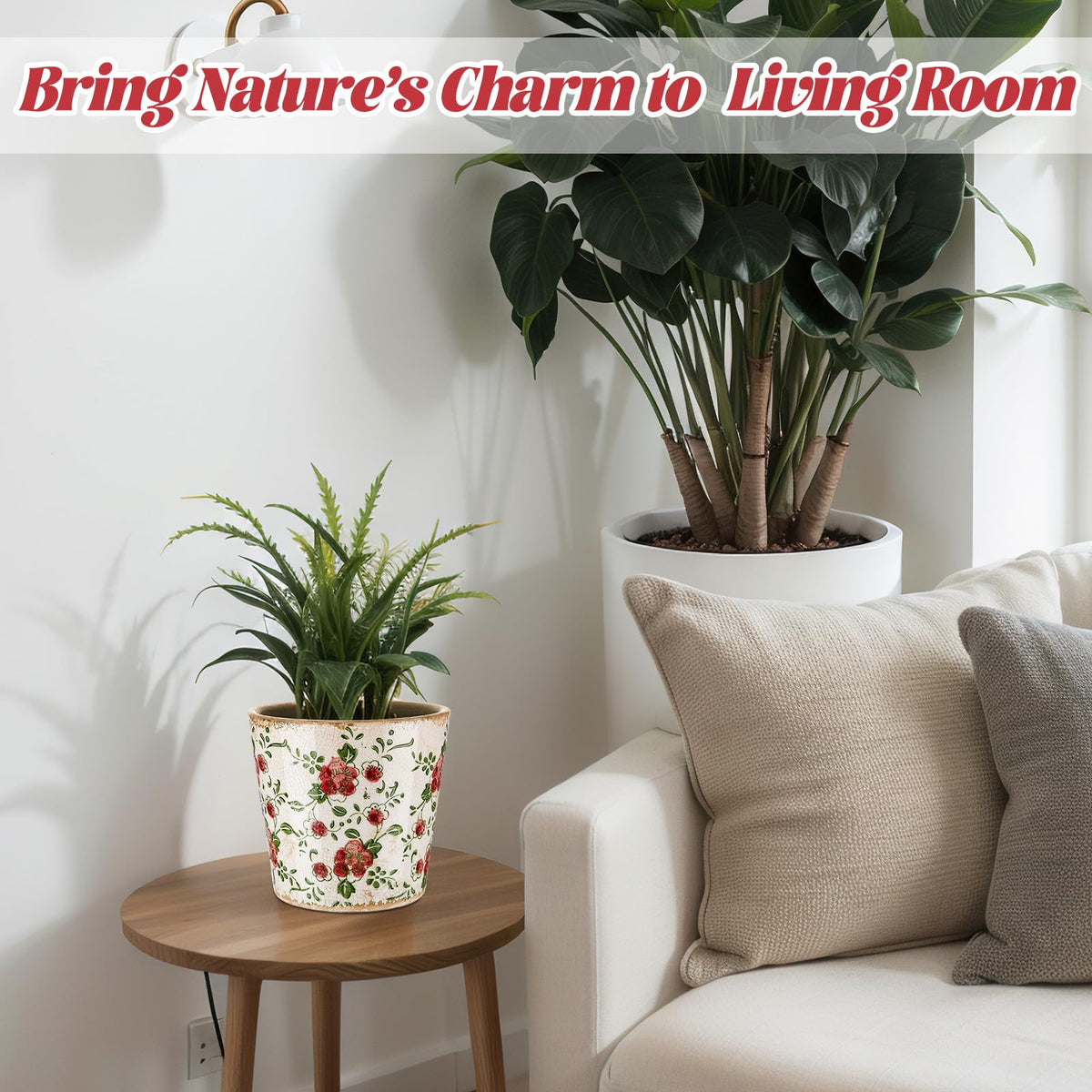 Beeveer window sill centerpiece ideas with floral motif for decor.