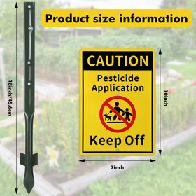 Beeveer yard stake 18-inch green-coated, easy to install with push-down ground insertion.