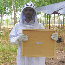 BEEXTM cedar inner cover sized for Langstroth 10-frame hives