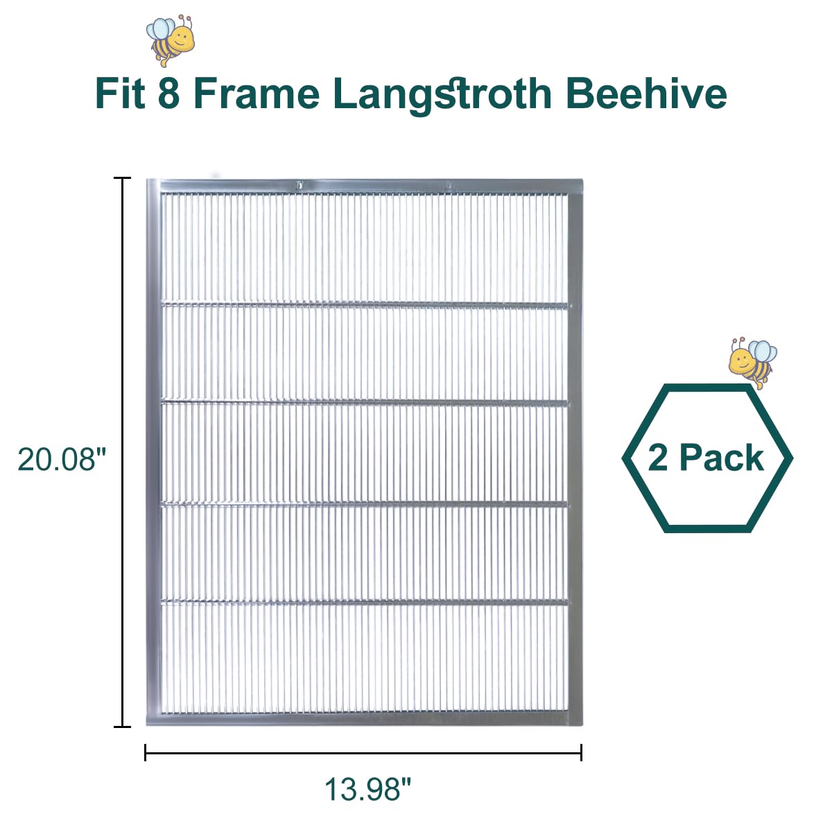 BEEXTM metal beehive excluder preserves honey purity by guiding workers through.