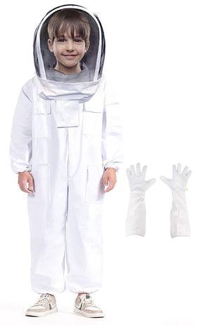 BEEXTM kid bee suit with full-body protection for outdoor beekeeping