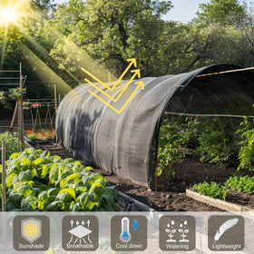 BeGrit shade cloth grommets enable easy installation over garden beds