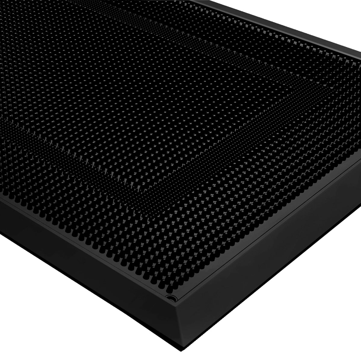 BEHERO Rubber Outdoor Mat at the front door captures dirt and provides non-slip safety.