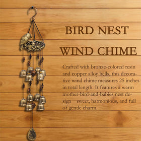 Beingreat weatherproof resin nest showcases textured bronze finish for year-round decor