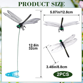 BEIQIYA artificial dragonfly clip with 3D design enhances plant beds