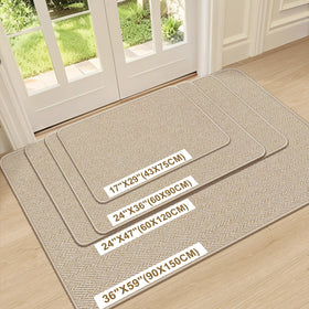 BEISIFLOOR absorbent entry mat captures moisture and dirt to keep floors cleaner.