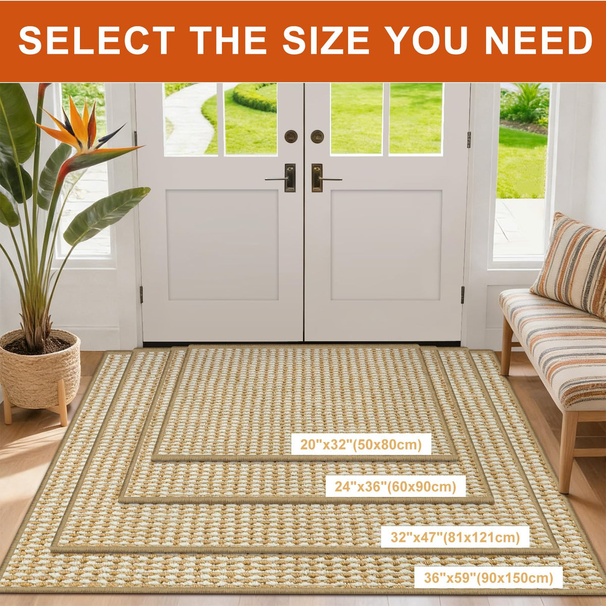 BEISIFLOOR absorbent front door mat helps keep floors dry after rain