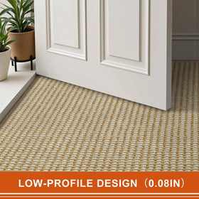 BEISIFLOOR all-weather door mat handles rain and mud efficiently