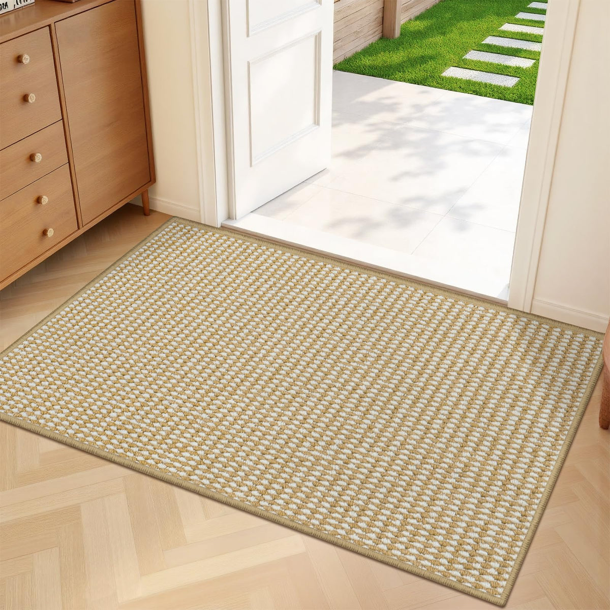 BEISIFLOOR Dirt Trapper Door Mat 24x36 traps dirt at entry while adding style