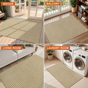 BEISIFLOOR durable polypropylene front door mat for busy households