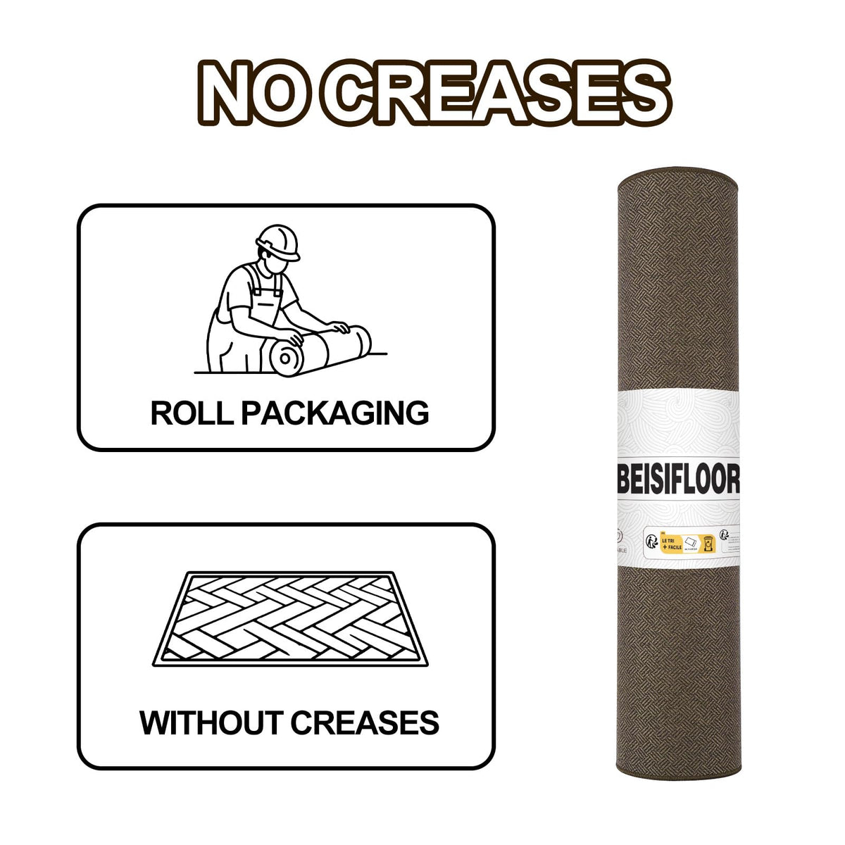 BEISIFLOOR easy-clean entry mat shakes vacuums or rinses easily