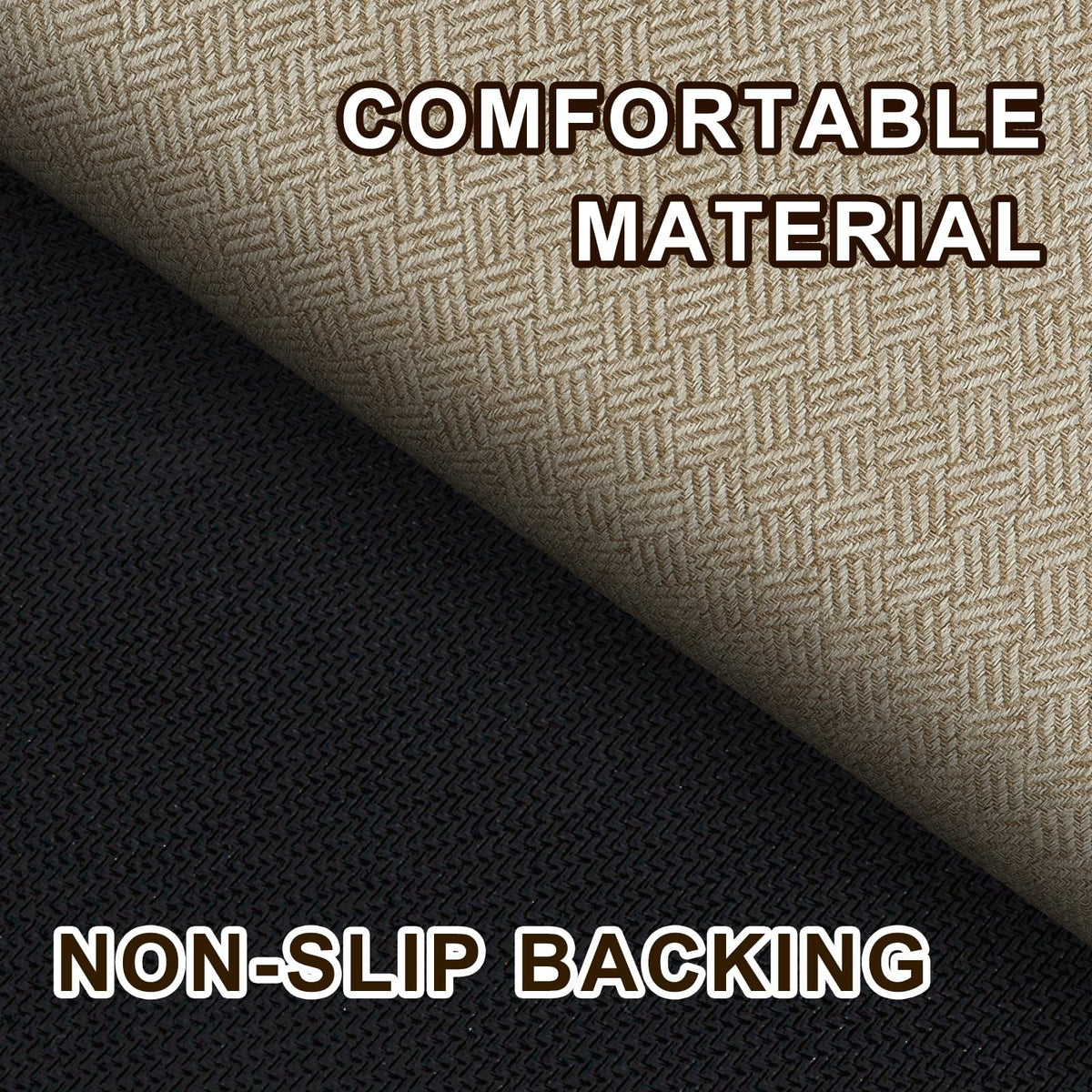 BEISIFLOOR low-profile door mat in khaki fits under doors