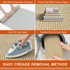 BEISIFLOOR non-slip backing keeps the mat secure on slick floors
