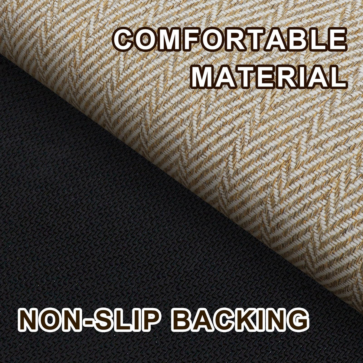 BEISIFLOOR non-slip backing keeps the large entry mat in place