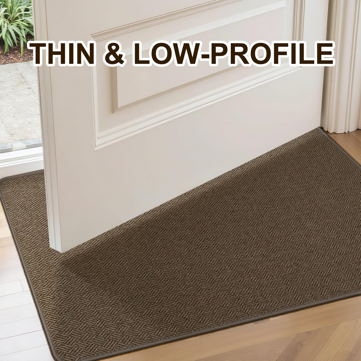 BEISIFLOOR non-slip rubber backing prevents sliding on dry floors