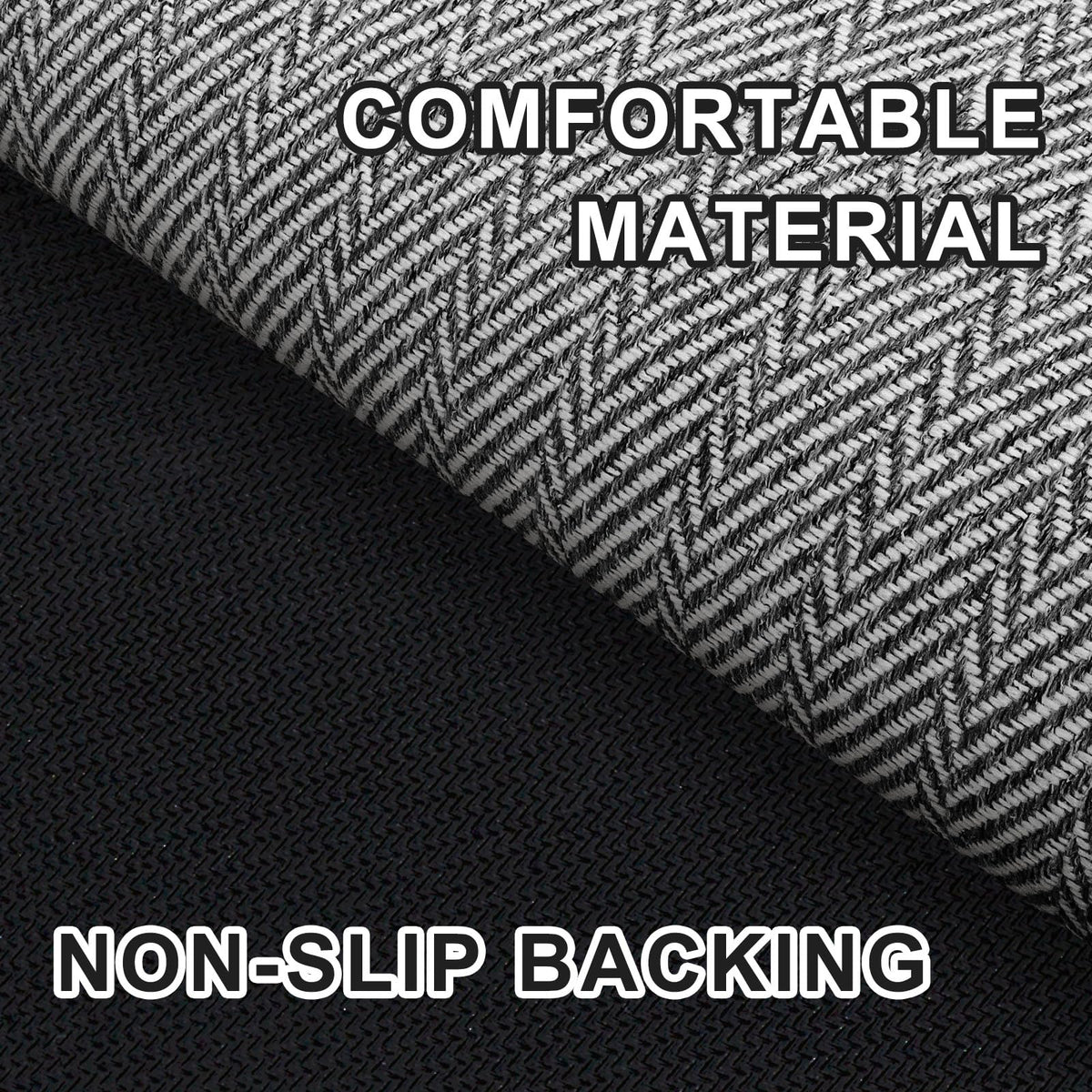 BEISIFLOOR mat close-up with non-slip backing emphasizes safe indoor use.
