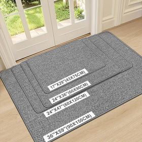 BEISIFLOOR Ultra Thin Door Mat 24x36 rolled packaging shows crease-free shipping and easy setup.