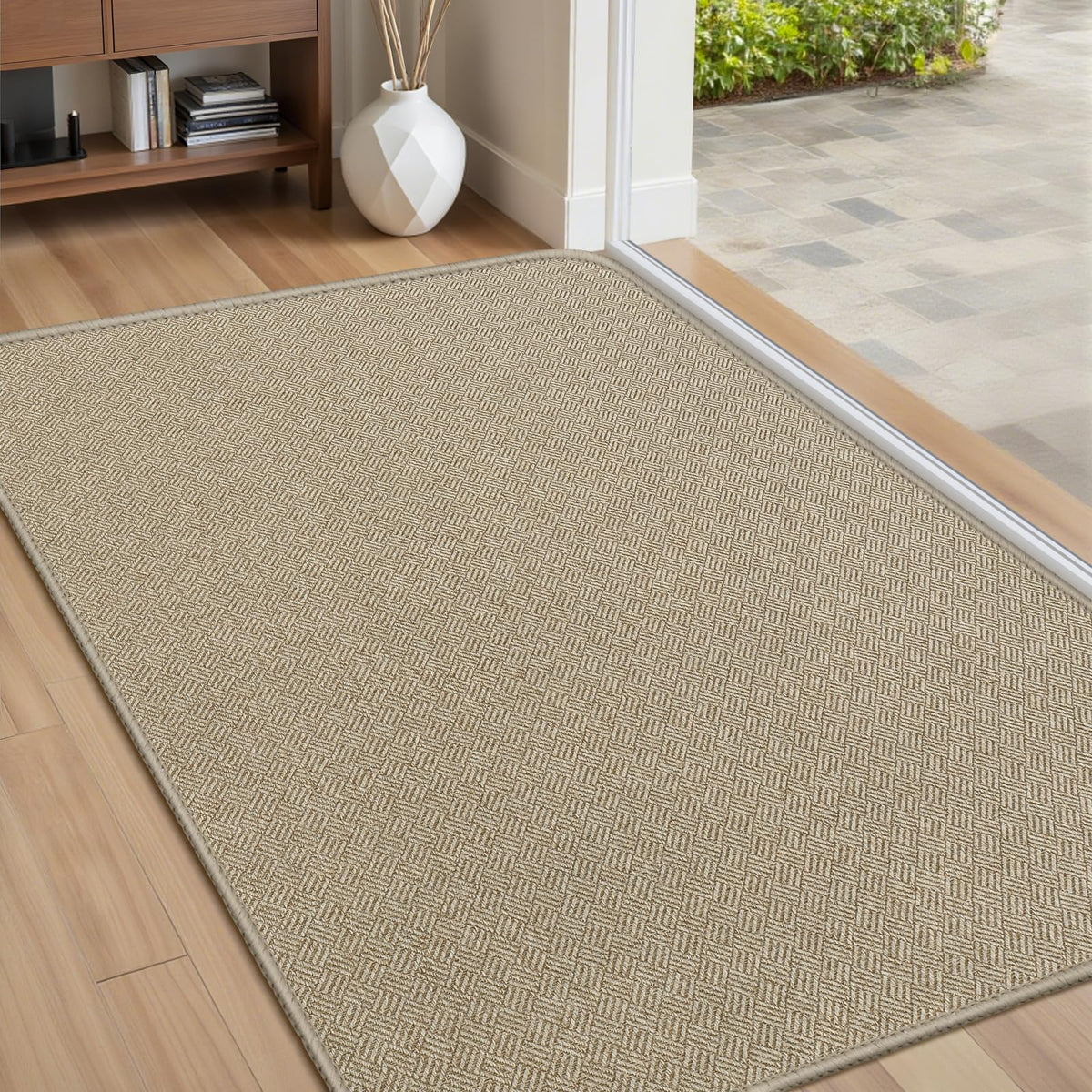 BEISIFLOOR ultra-thin door mat 24x36 captures dirt and dries feet