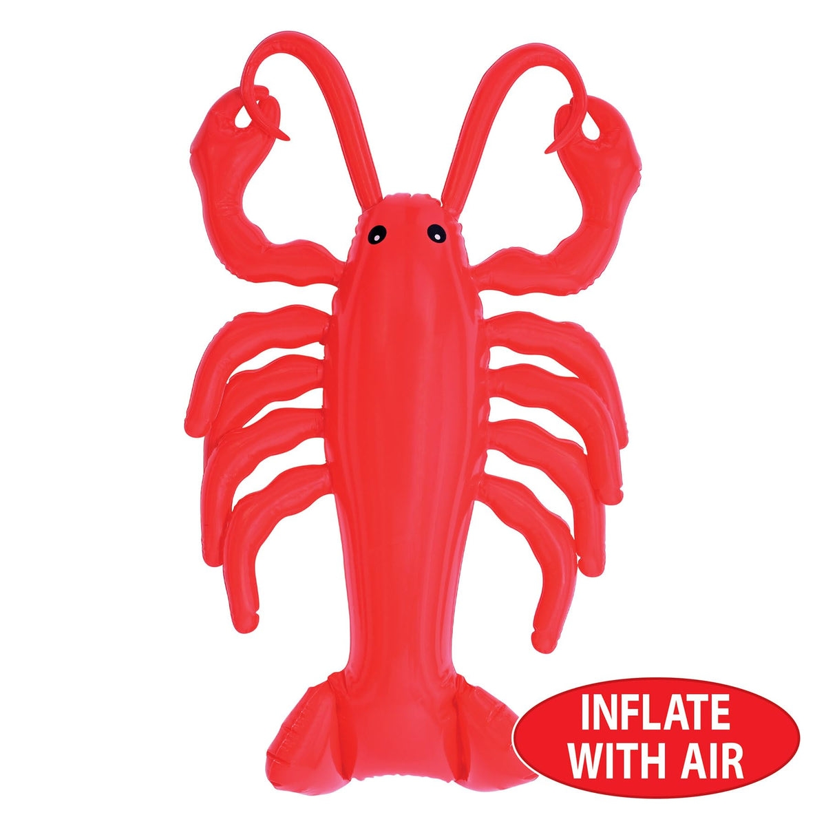 Beistle crawfish inflatable for indoor outdoor use with bright color