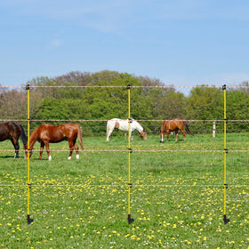 BEIYI step-in flange facilitates quick setup for portable fencing systems.