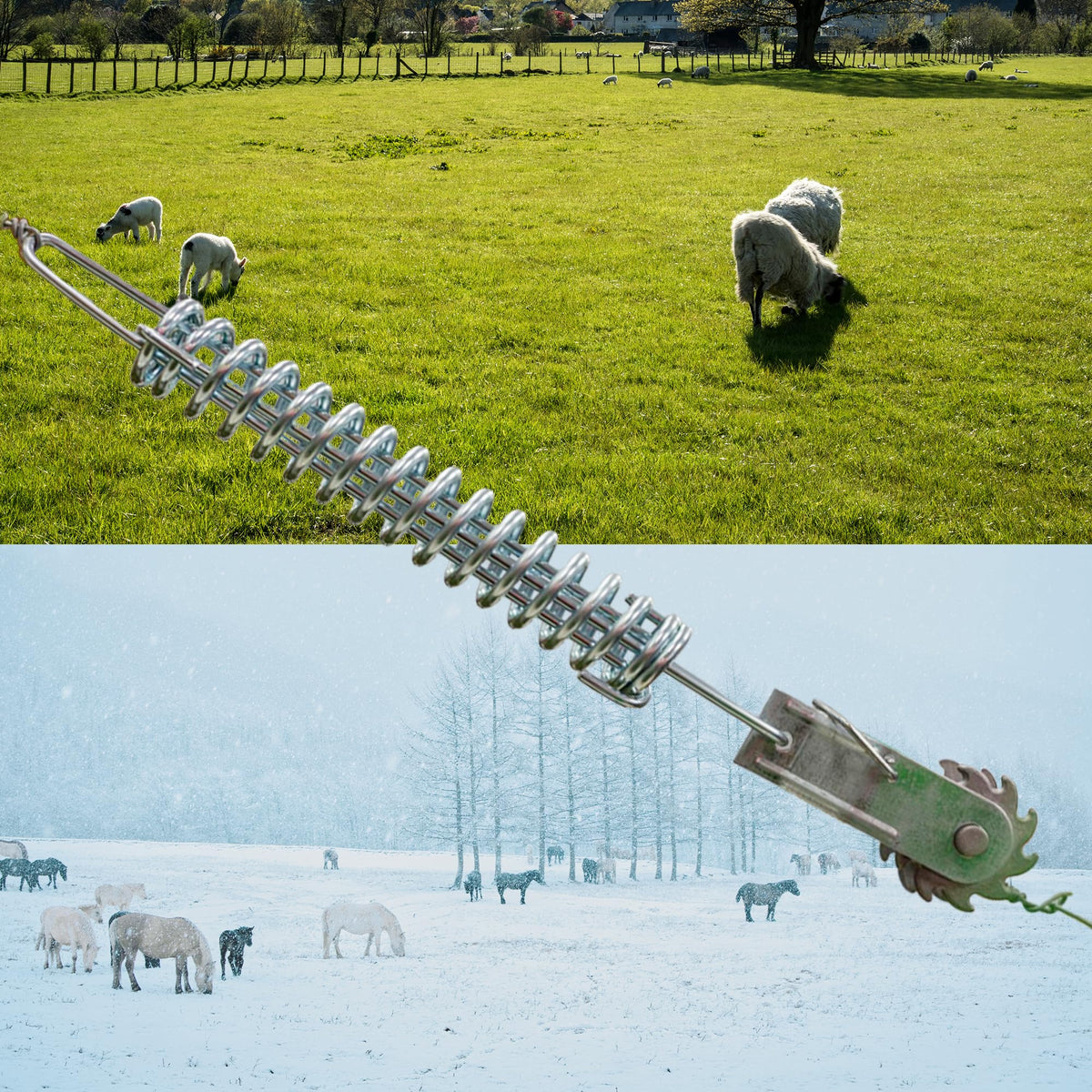 BEIYI heavy-duty fence spring in action resists temperature changes