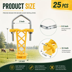 BEIYI round and square post fit insulator for versatile fence construction.