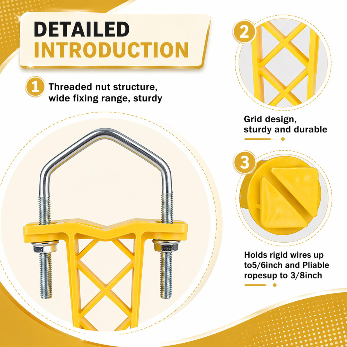 BEIYI three-point-five-inch clearance insulator reduces arcing on long runs.