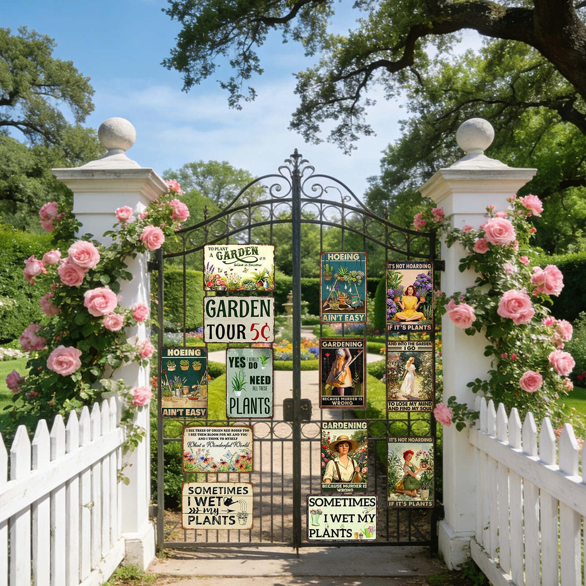 belhnpk wall decor garden sign for entryways and doors