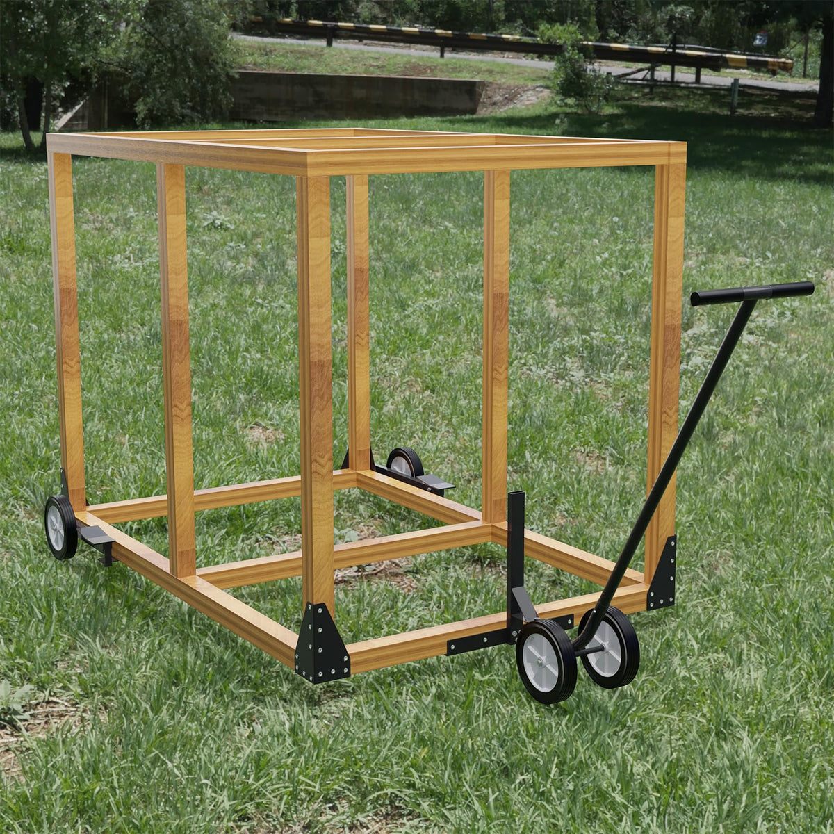 Belinova six-wheel set provides stable mobility for poultry housing structures.