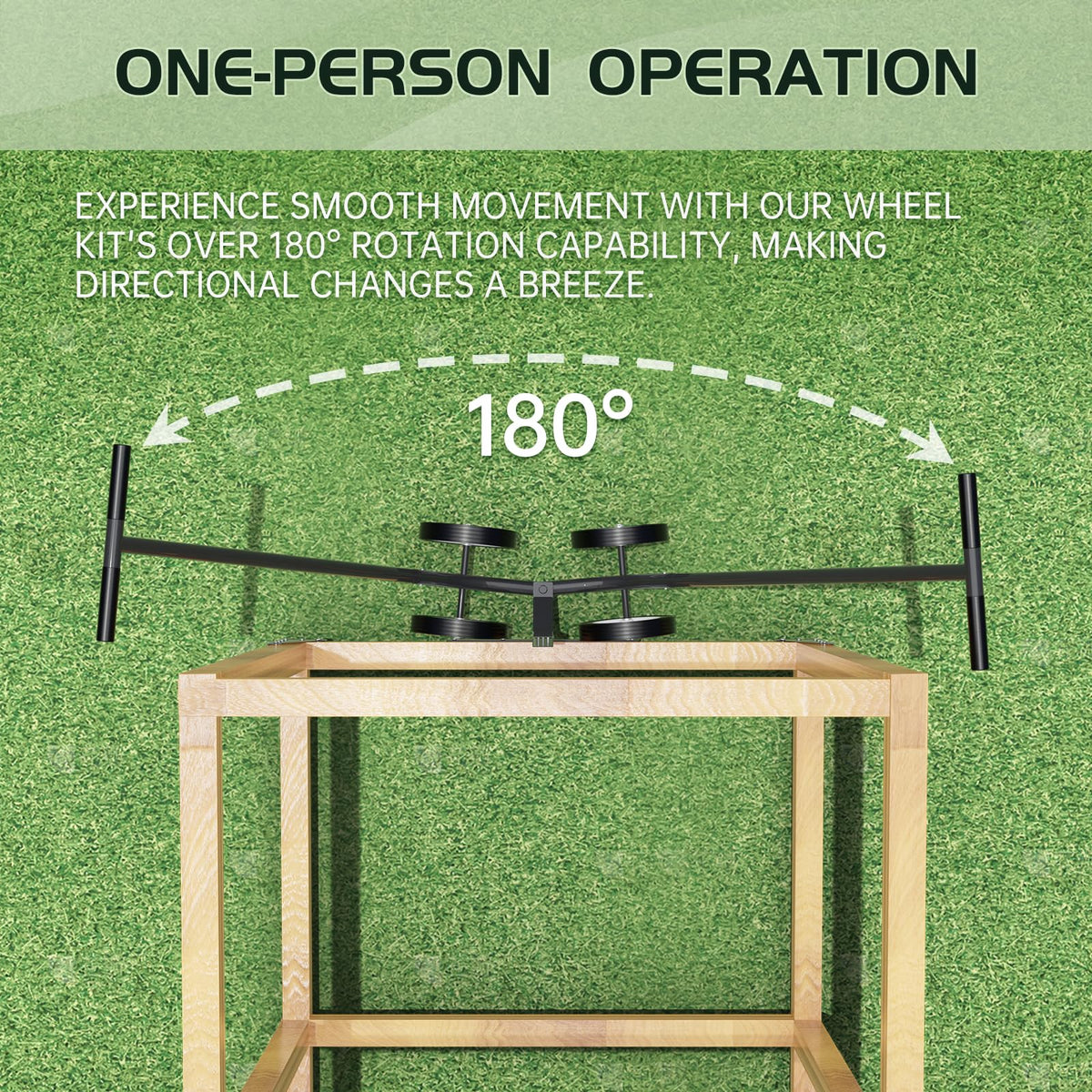 Belinova chicken coop wheels kit powder-coated finish helps resist rust during seasons of outdoor exposure.