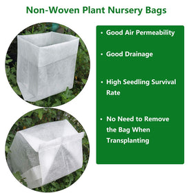 Belit deep nursery grow bags in sunny bed with vegetables